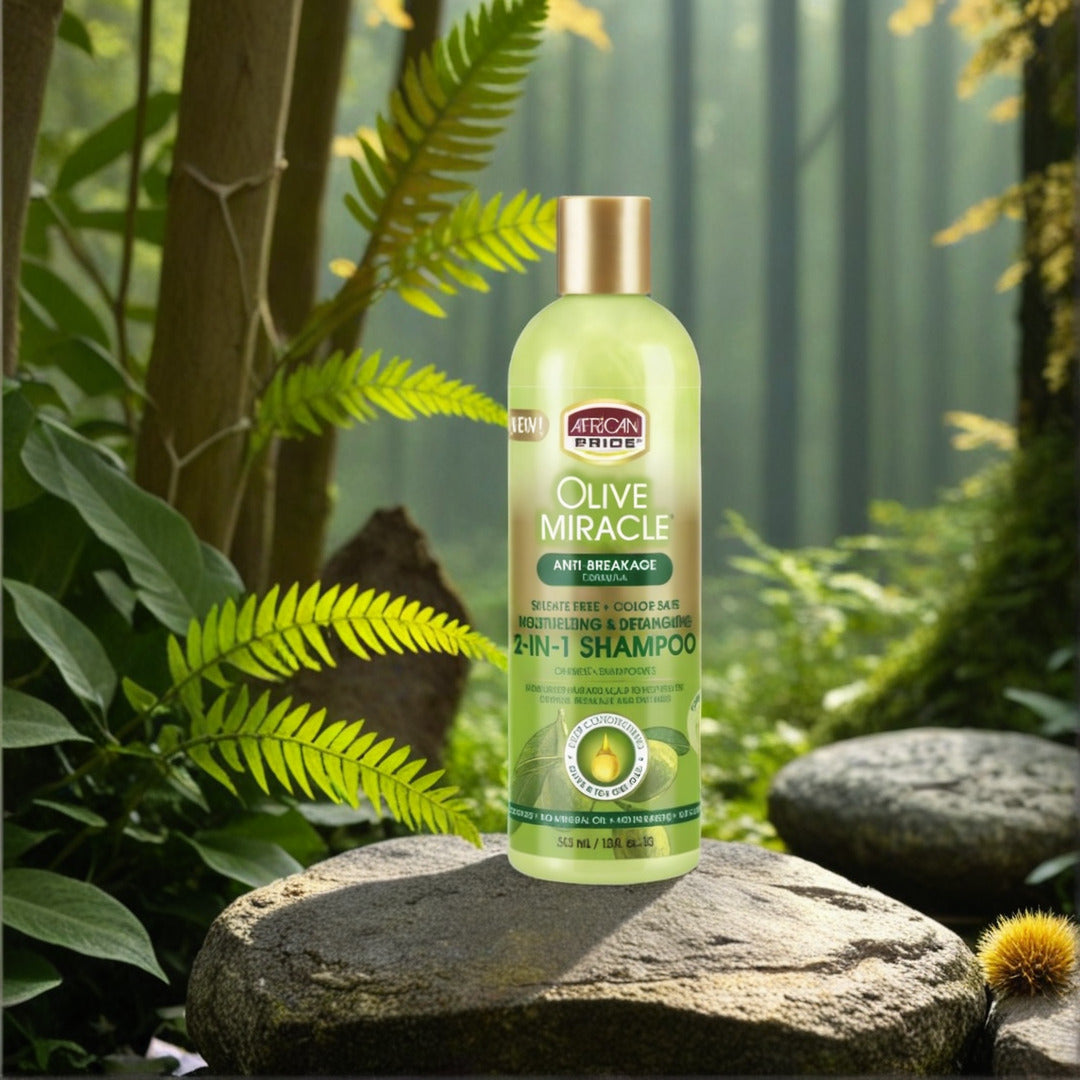 African Pride Olive Miracle 2-in-1 Shampoo Conditioner 12oz