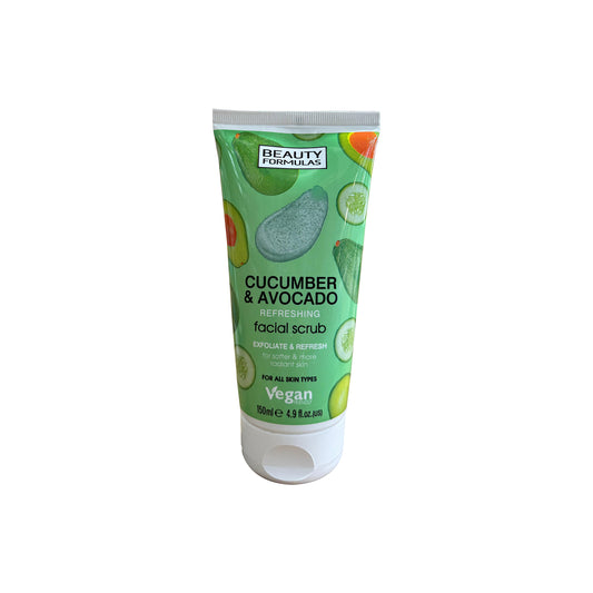 Beauty Formulas Cucumber and Avocado Facial Scrub -150ml