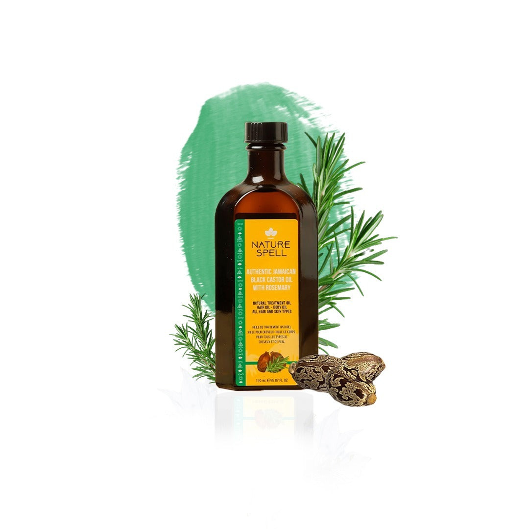 Nature Spell Authentic Jamaican Black Castor Oil with Rosemary