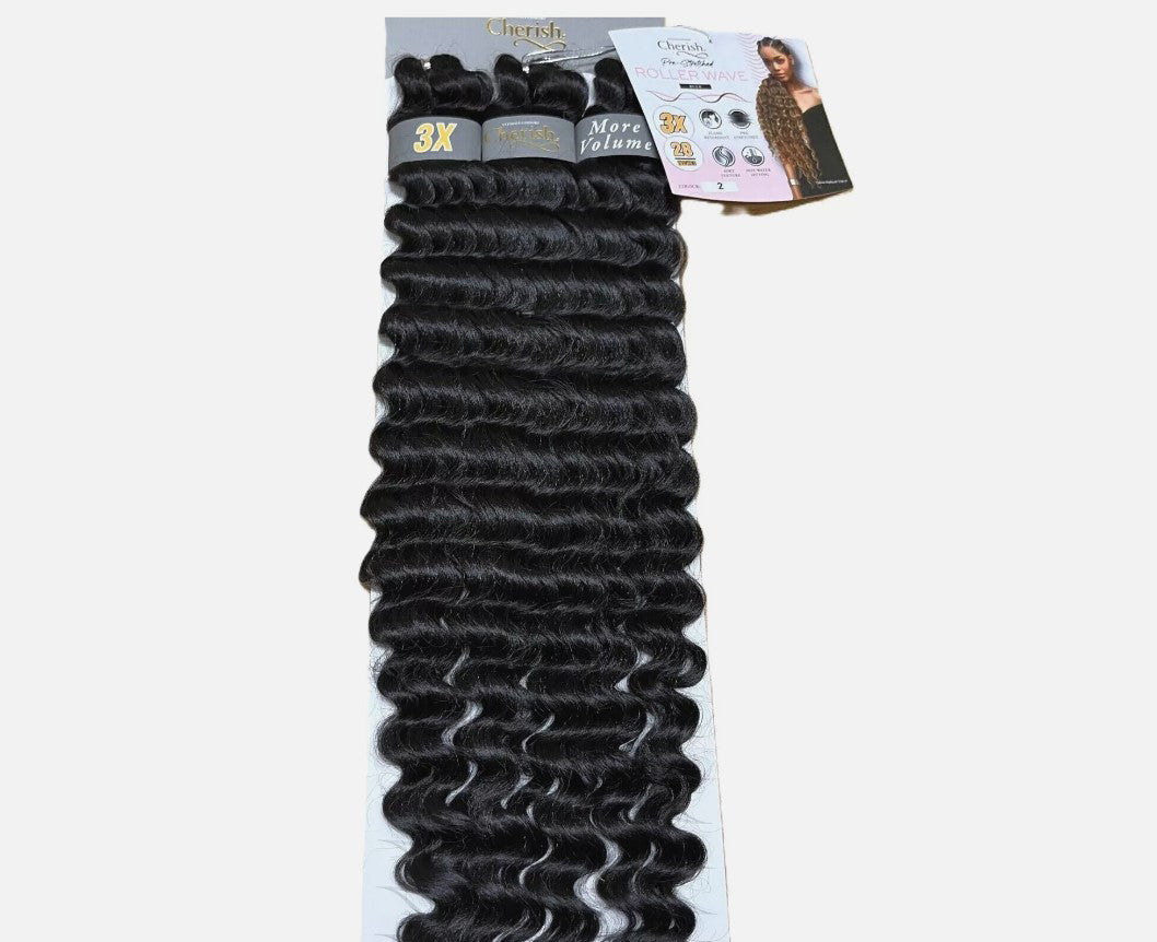 Cherish Synthetic Pre-Stretched Curly Braid Bulk Hair Extension - ROLLER WAVE 28" No.2