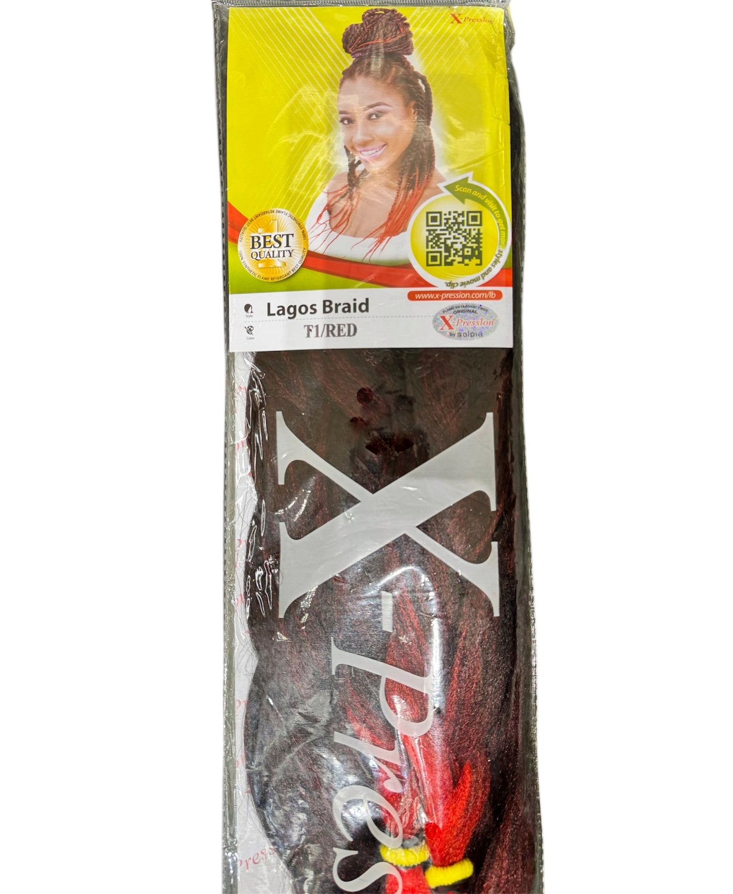 X-Pression Lagos Braid F1/Red