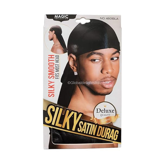 MAGIC SILKY SATIN DURAG BLACK MA4801BLA