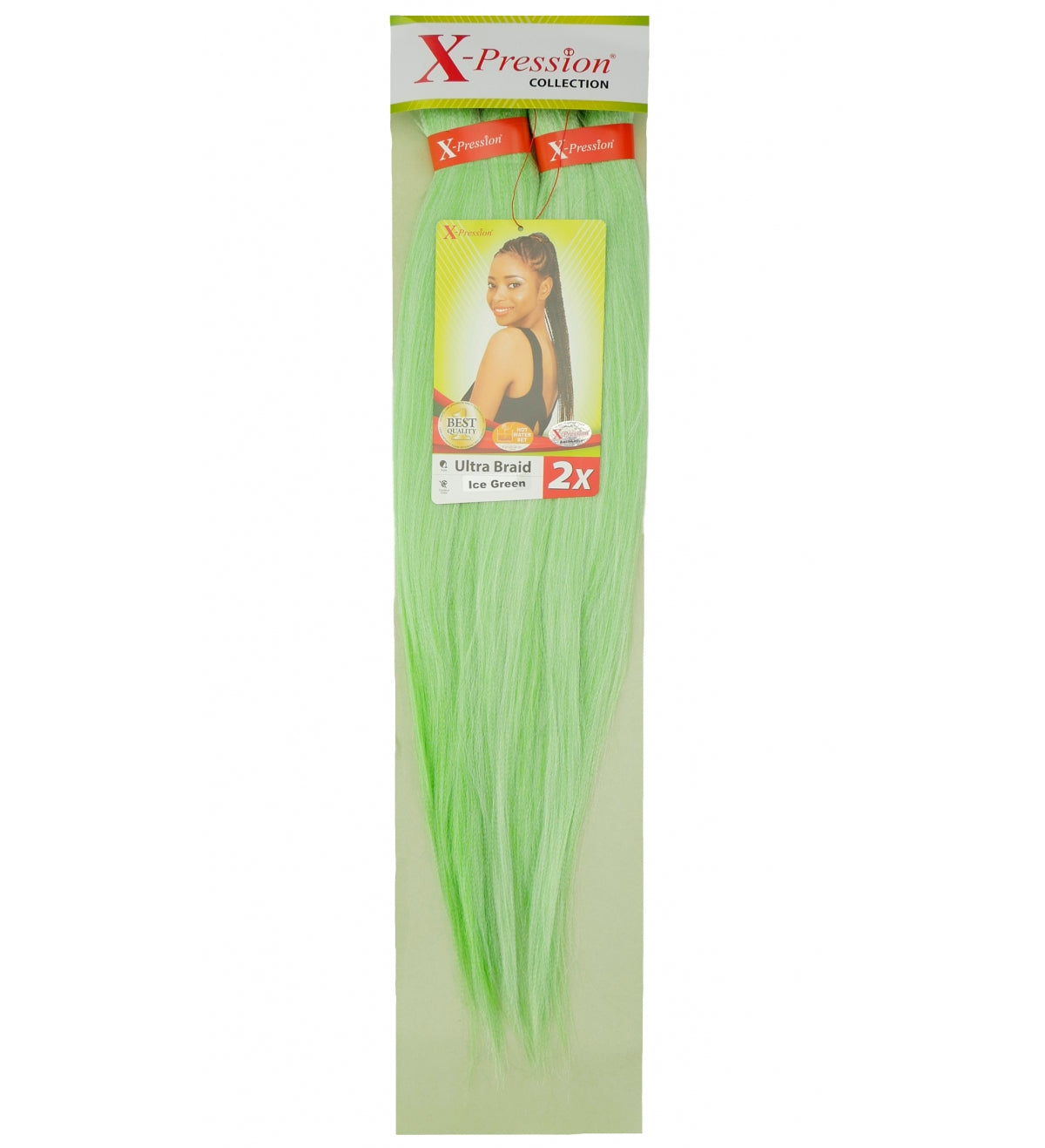 X-pression pre-stretched (ultra-braid) #ice green