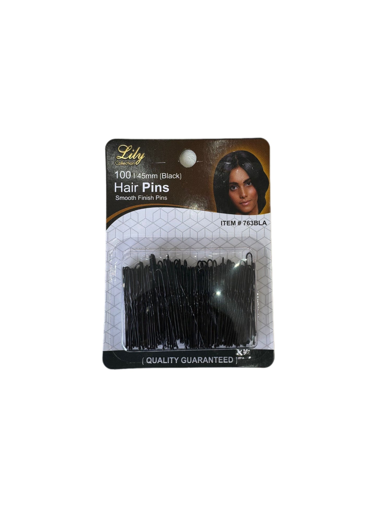 BLA WAVE PINS 100PC 45MM BLACK 763