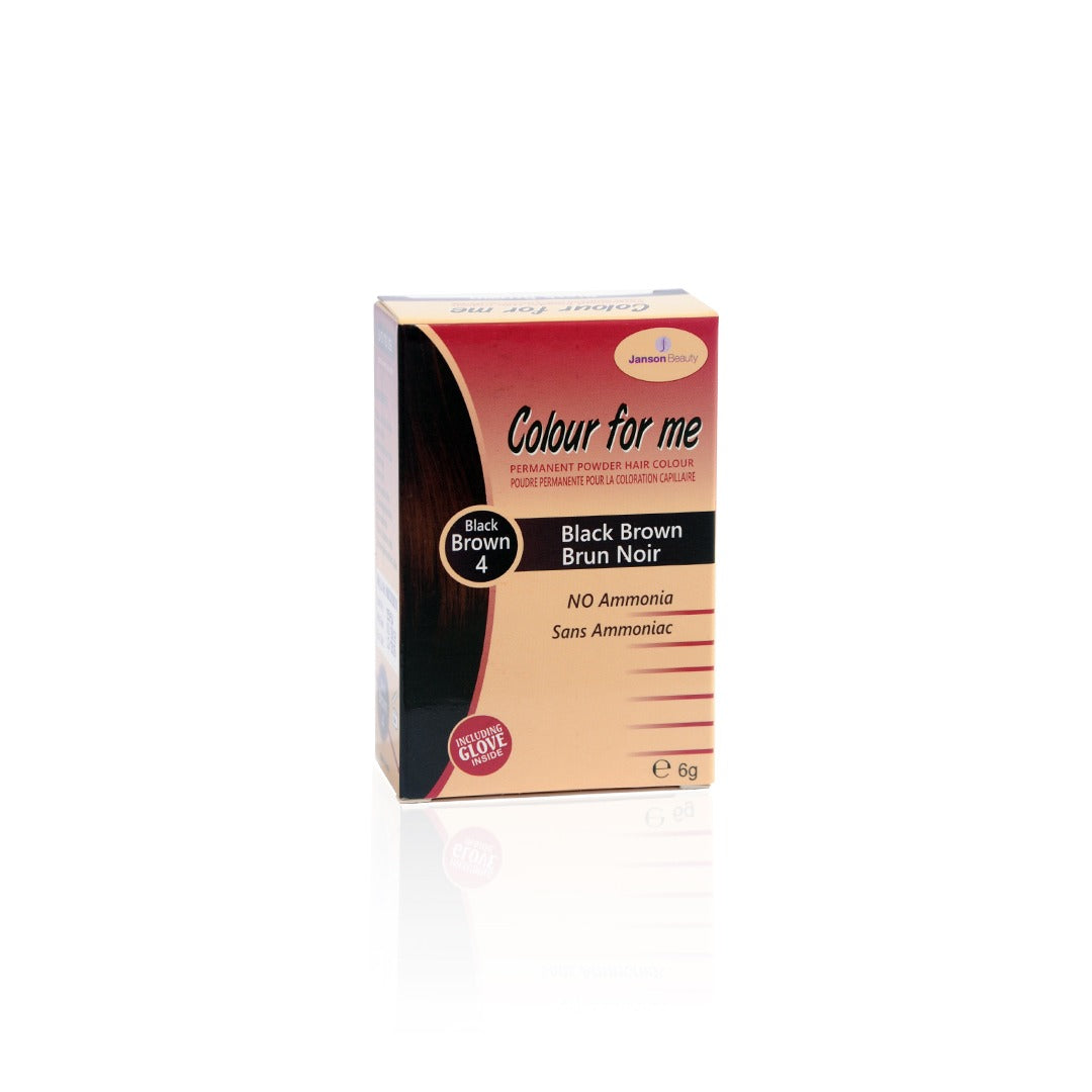 Color For Me Powder Dye Jet Black Brown 4