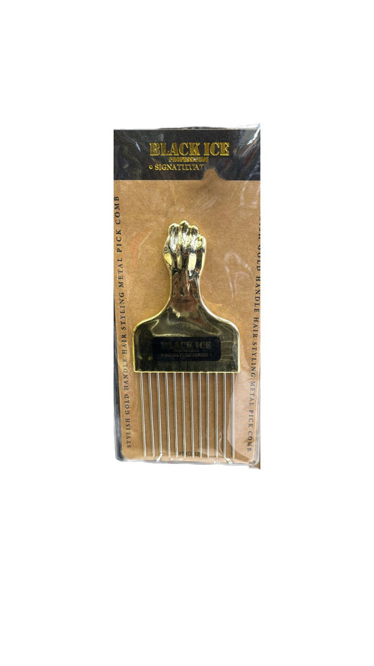 Black Ice Gold Metal Comb