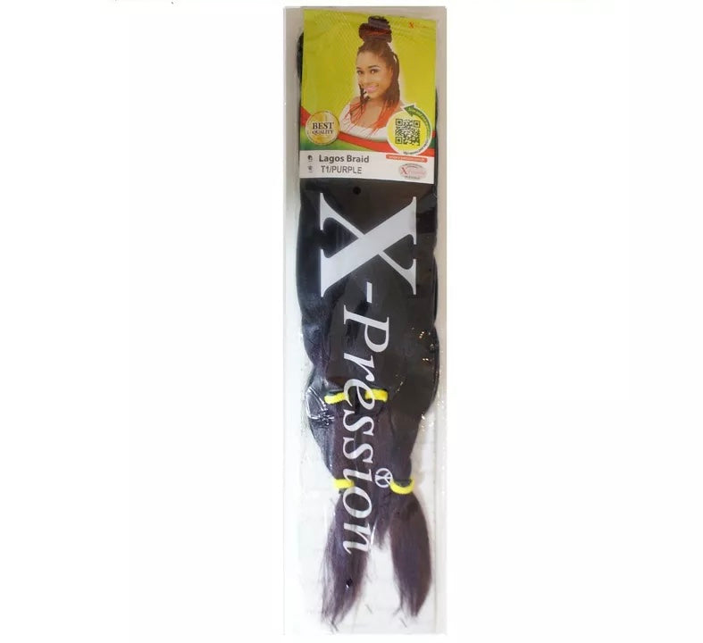 X-presion extensions Lagos  Braid No.T1/Purple