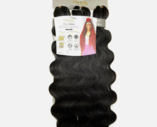 Cherish Synthetic Pre-Stretched Curly Braid Bulk Hair Extension - BODY WAVE 28'' NO. 1