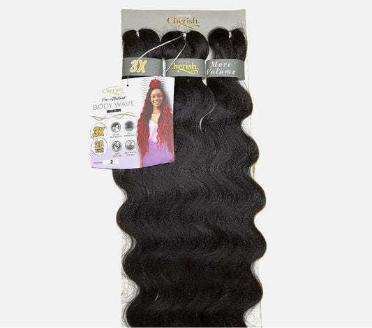 Cherish Synthetic Pre-Stretched Curly Braid Bulk Hair Extension - BODY WAVE 28'' No. 2