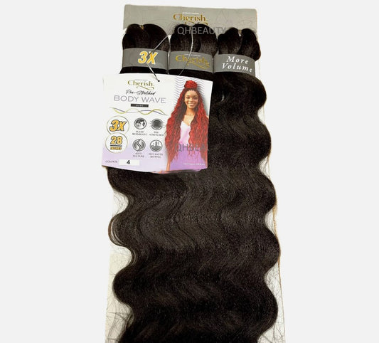 Cherish Synthetic Pre-Stretched Curly Braid Bulk Hair Extension - BODY WAVE 28'' No. 4