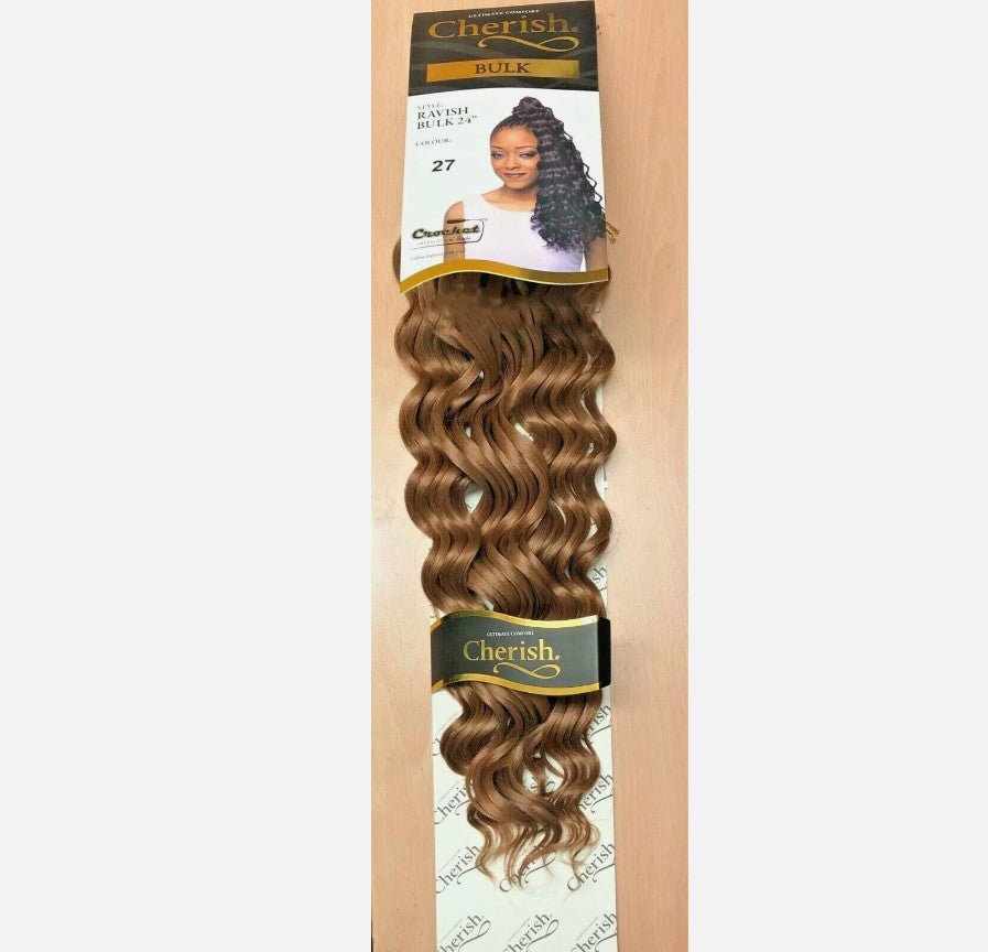 CHERISH SYNTHETIC CROCHET LONG CURLY HAIR EXTENSION BRAIDS - RAVISH 24 inch No. 27