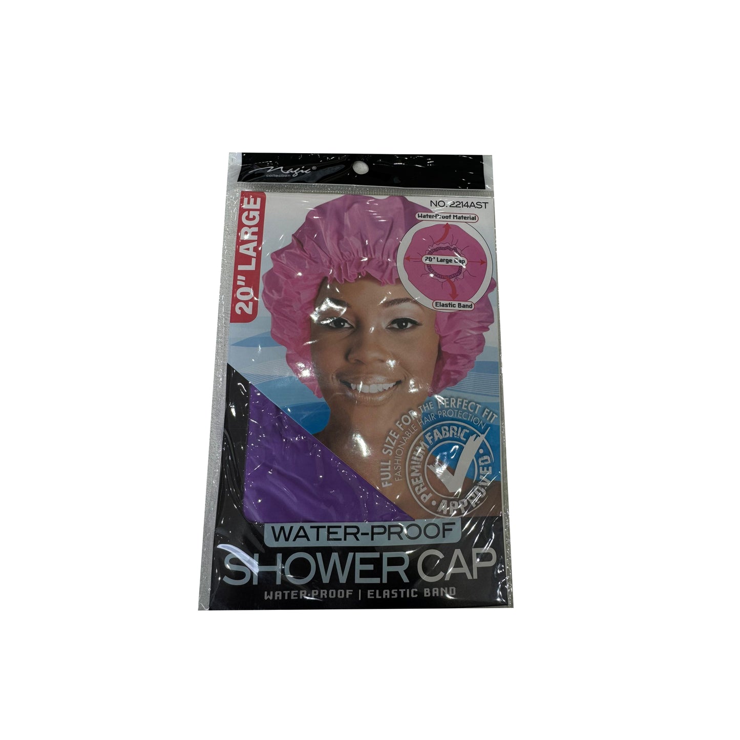 MA2214AST MAGIC SHOWER CAP ASSORTED LARGE