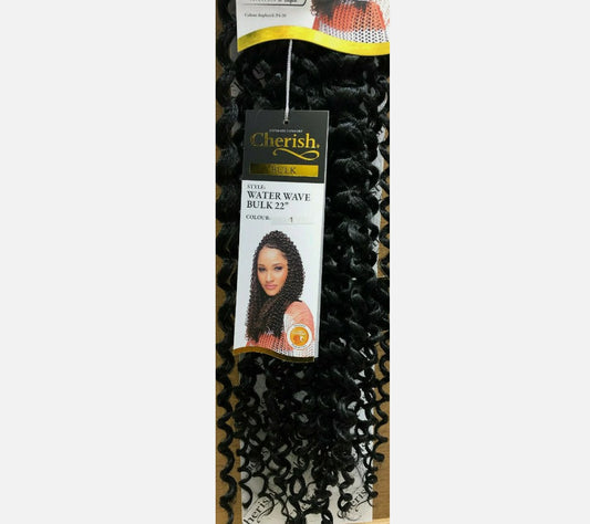 Cherish Water Wave Bulk 22" Synthetic Crochet Braid Long Curly Hair Extensions No . 1