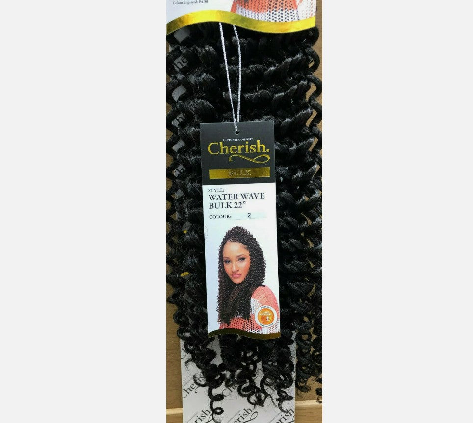 Cherish Water Wave Bulk 22" Synthetic Crochet Braid Long Curly Hair Extensions No. 2