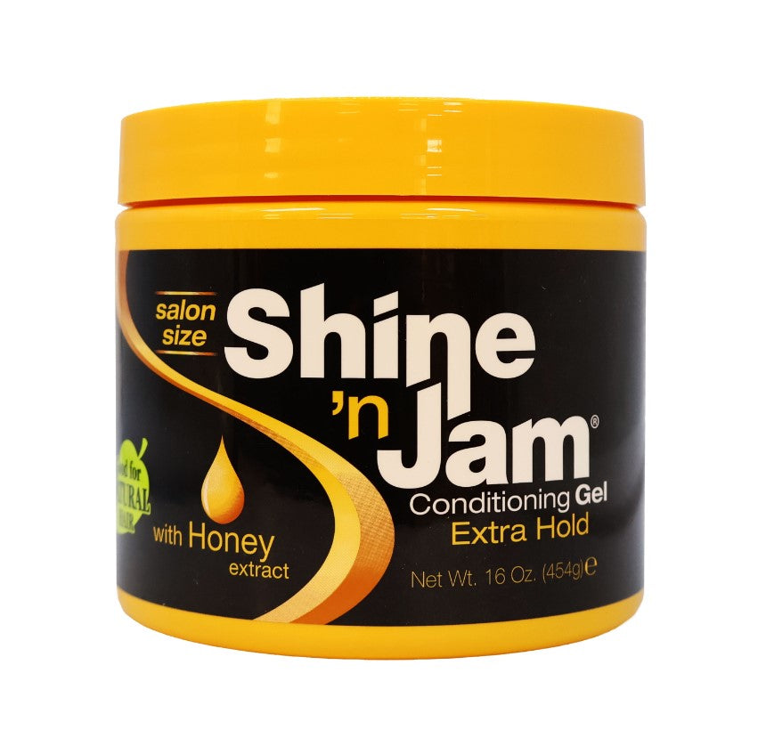 Ampro Shine N Jam Gel Extra Hold, 16 Oz - Alcohol-Free Hair Styling Gel